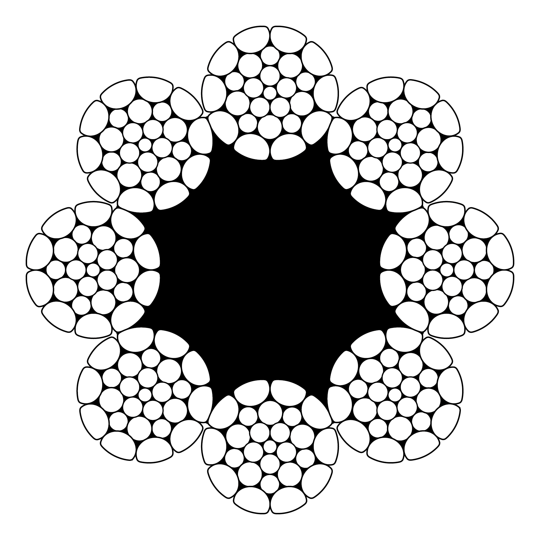 鉅和鋼索剖面圖 面接觸 8xpws(26)fc