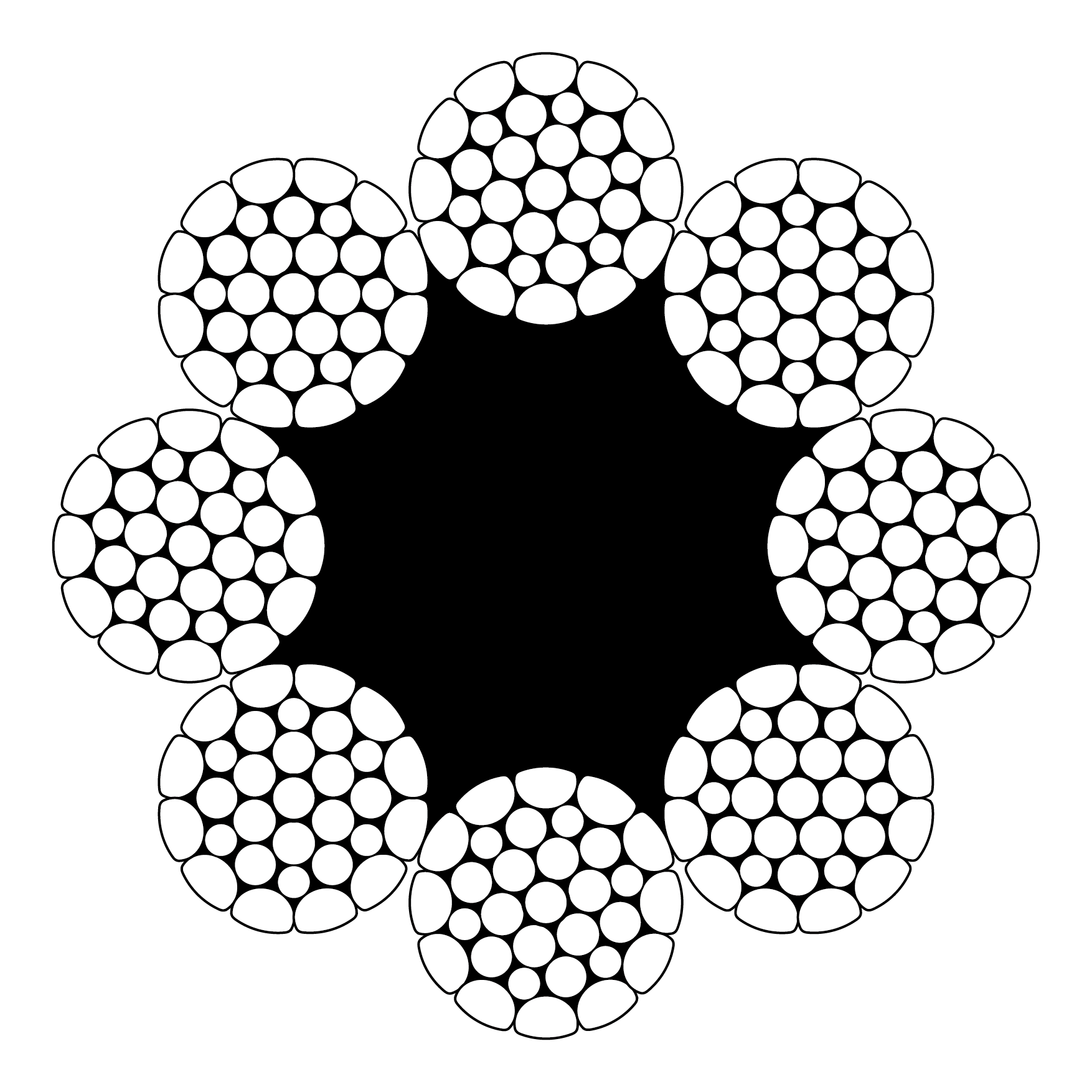 鉅和鋼索剖面圖 面接觸 8xpws(31)fc